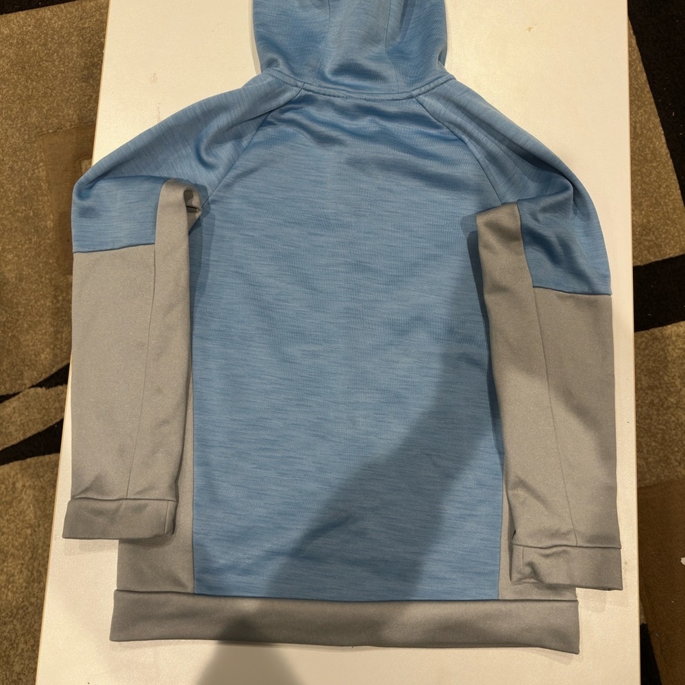 Boys Blue and Gray Hooded Jacket-Fleece - Picture 2 of 4
